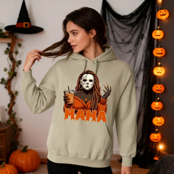 Halloween Cool MAMA Sweatshirt with Kid's Names on the Sleeve