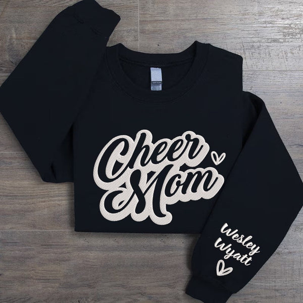 Personalized Embroidered Cheer Mom Sweatshirt