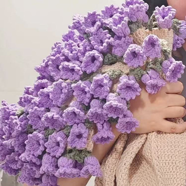 Hand-Knitted Rose Blanket DIY Kit & Ready-Perfect for Mother’s Day, Baby Shower, or Cozy Home Decor-An Ideal Expression of Love