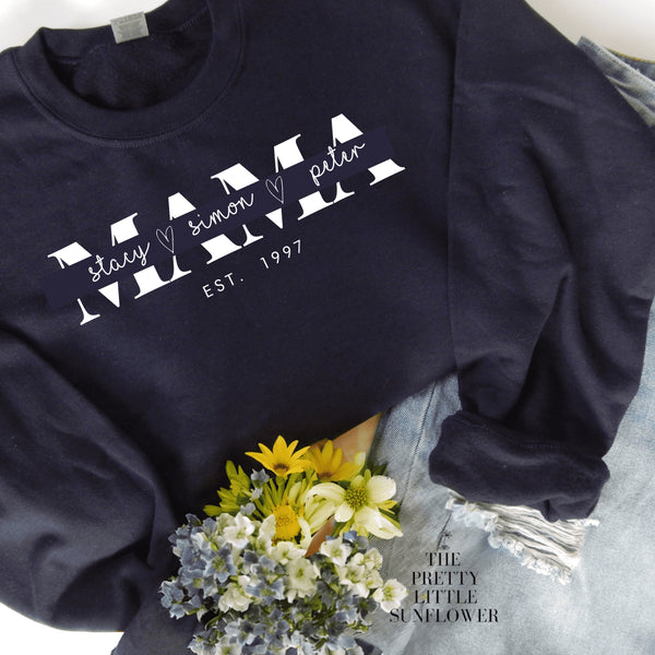 🌟Customized sweatshirt - nickname and child's name on the chest，show your love and appreciation