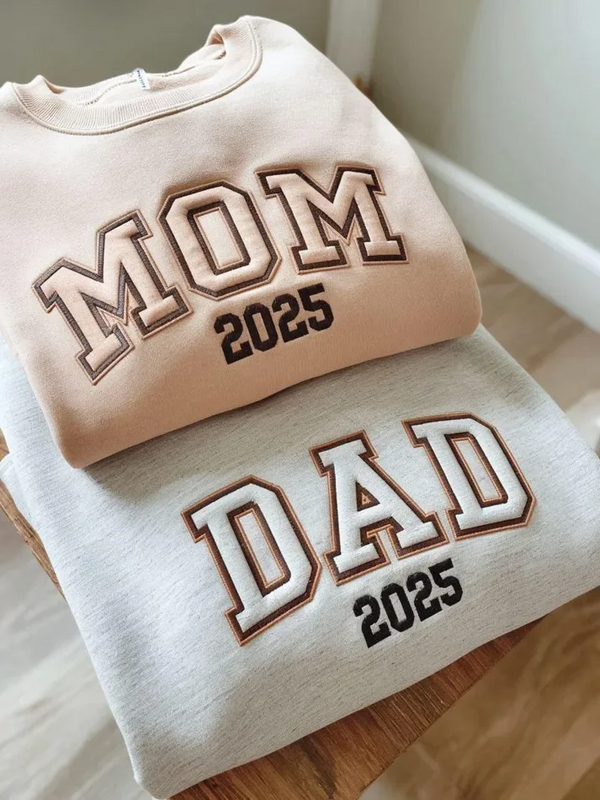 Custom Mom Embroidery Sweatshirt Happy Mother's Day Gifts New Mama Outfit Sweatshirt For Mom