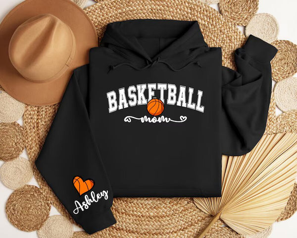 Personalized Basketball Mom Hoodie, Basketball Mom Sweatshirt, Basketball Mama Sweatshirt, Gift For Basketball Mom, Sport Mom Gifts