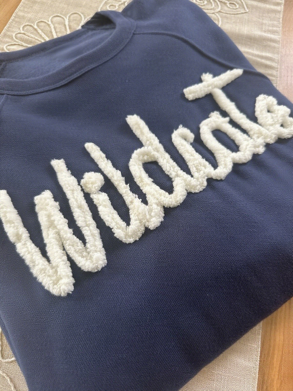 Custom Wildcats Chenille Team Sweatshirt Personalized Shirt, Mom Sweatshirt, Wildcats, Team Shirt