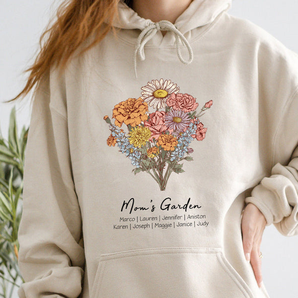 🌸Birth Flower Bouquet Customized Hoodie/Crewneck