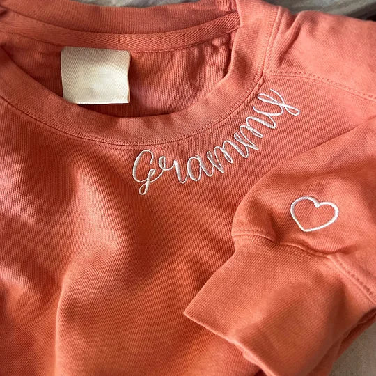 Custom Embroidered Grandma Sweatshirt with Grandkids Names, Mother Day Gifts