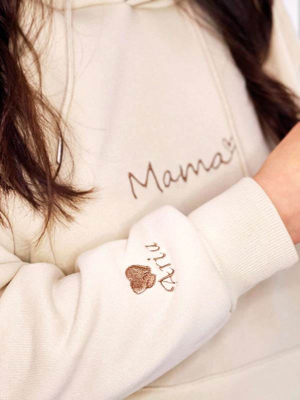 Embroidered Mama Hoodie - Personalized Mother's Day Gift - Custom Motherhood Sweatshirt (Customized free)