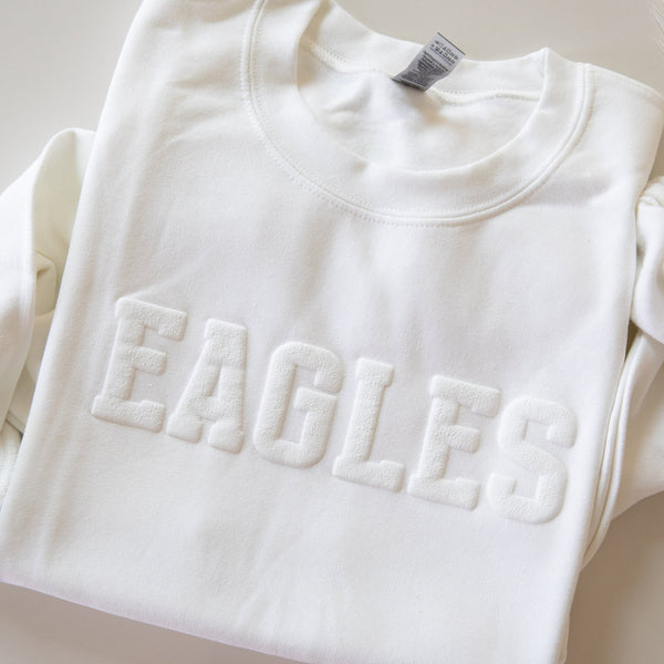 Custom Team Name Puff Embossed Print Sweatshirt